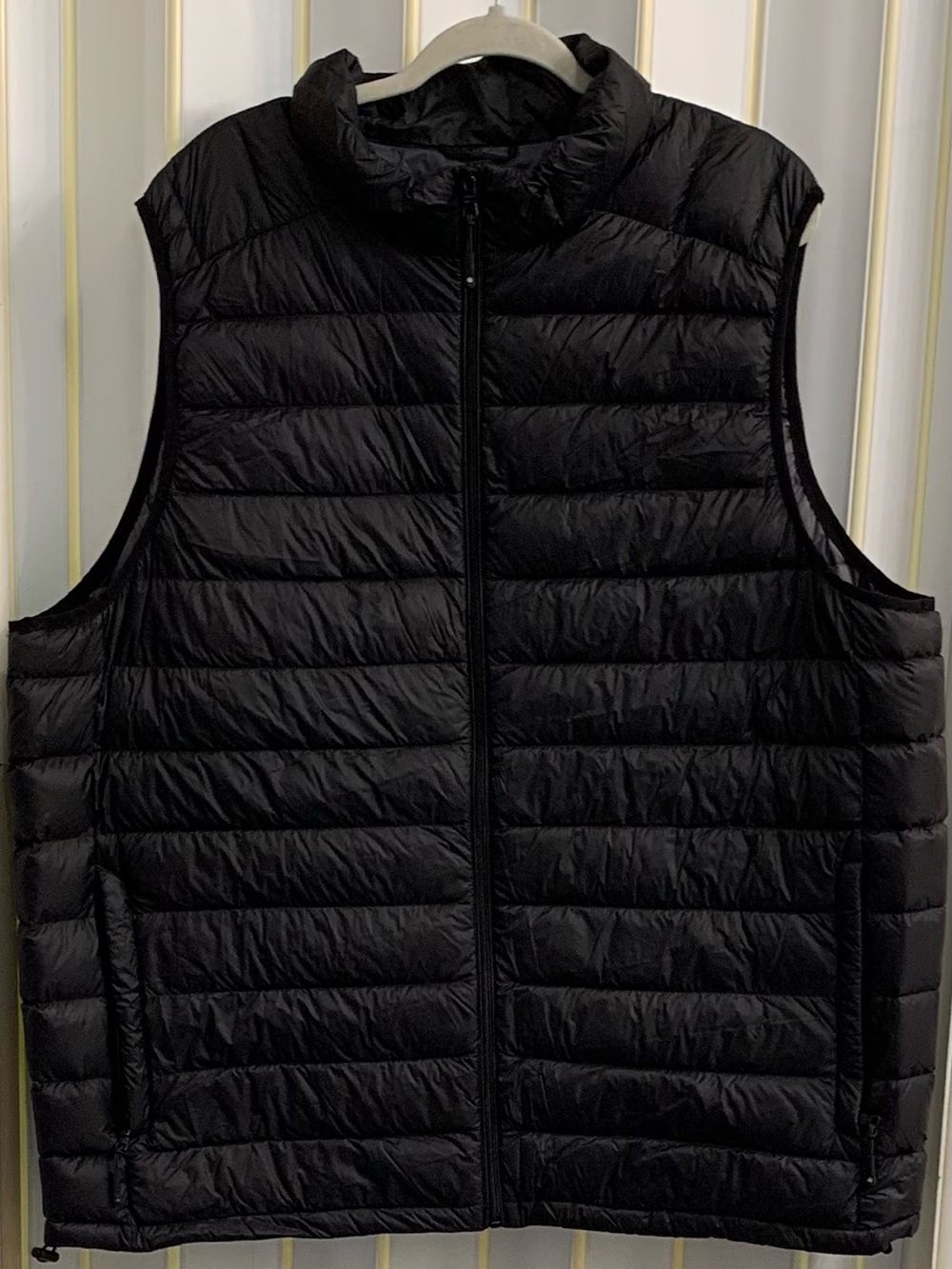 Solaris Men's Packable Black Down Puffer Vest - Sleeveless Puffer Layer in 2XT